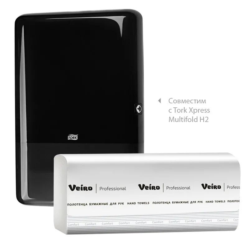 Полотенца бумажные д/держ.Veiro F2 Comf 2сл.200л/пач 21пач/кор Z-слож. KZ20