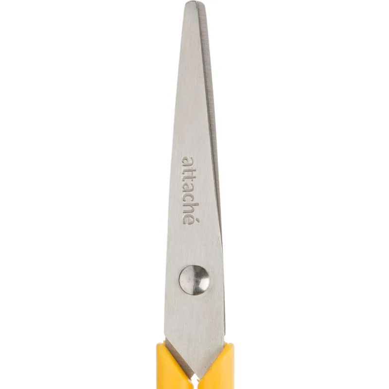 Ножницы Attache 150 мм с пластиковыми ручками, цвет желтый