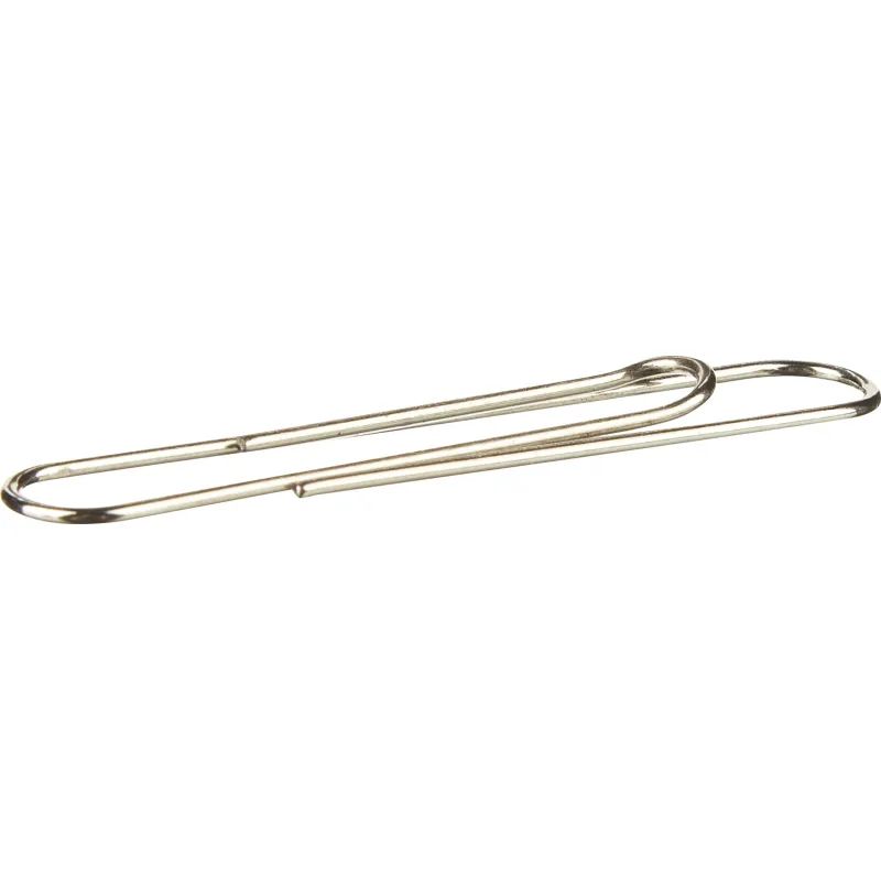 Скрепки KORES с отгибом,никелированные, 50 мм, негофрированные,100шт/уп