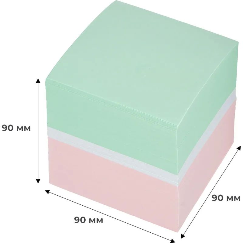 Блок для записей ATTACHE запасной 9х9х9 цветной блок 80г