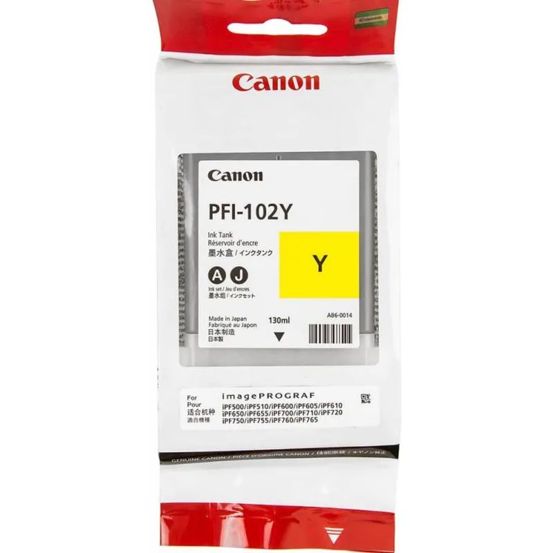 Картридж струйный Canon PFI-102Y (0898B001) жел. для IPF500/600/700