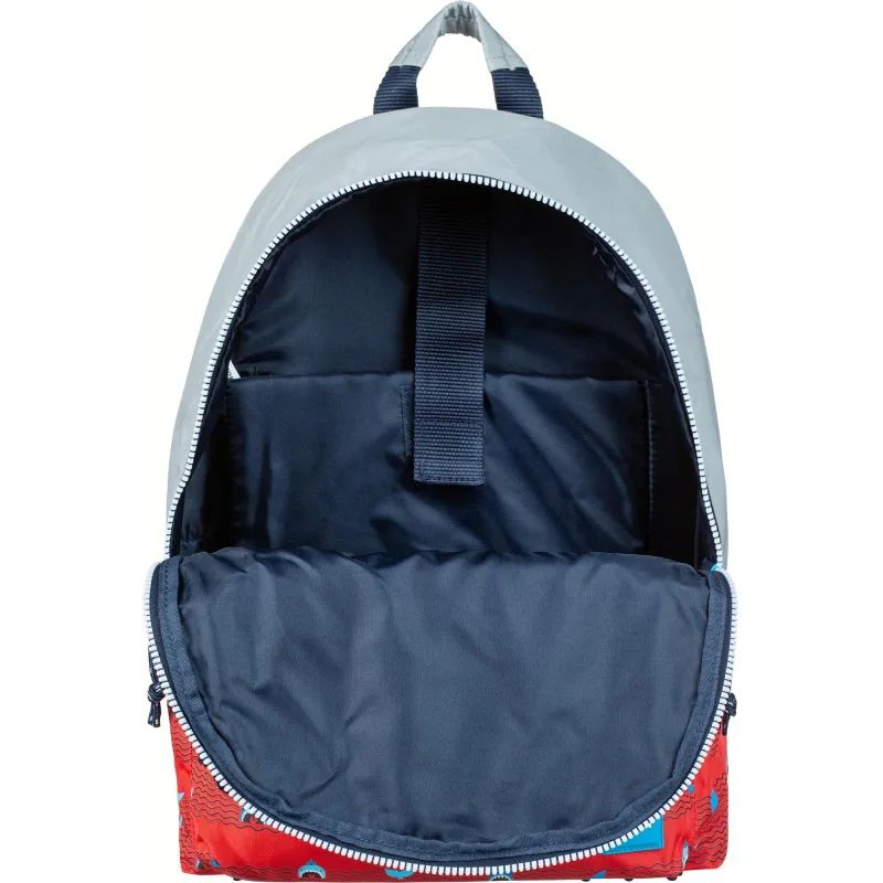 Рюкзак школьный Milan Shark Attack красно-серый, 41х30х18 см,624605SRT