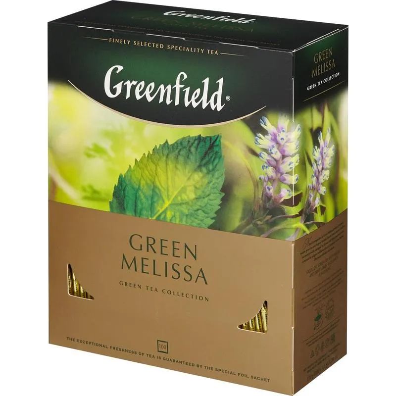 Чай Greenfield Green Melissa зеленый фольгир.100пак/уп 0879-09 Т