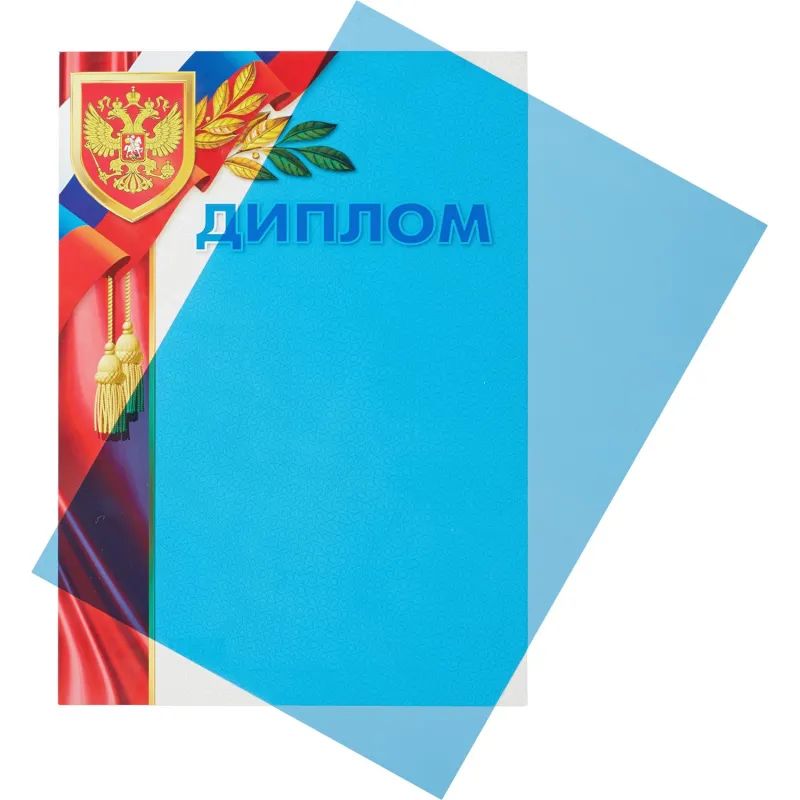 Обложки для переплета пластиковые Promega office синиеА4,200мкм, 100шт/уп.