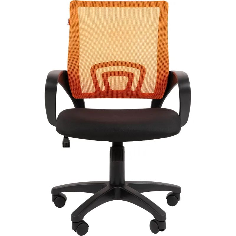 Кресло VT_EChair-304 TC Net ткань черн/сетка оранж, пластик