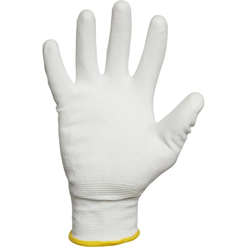 Перчатки защитные нейлоновые с полиуретановым покрытием белые размер 7