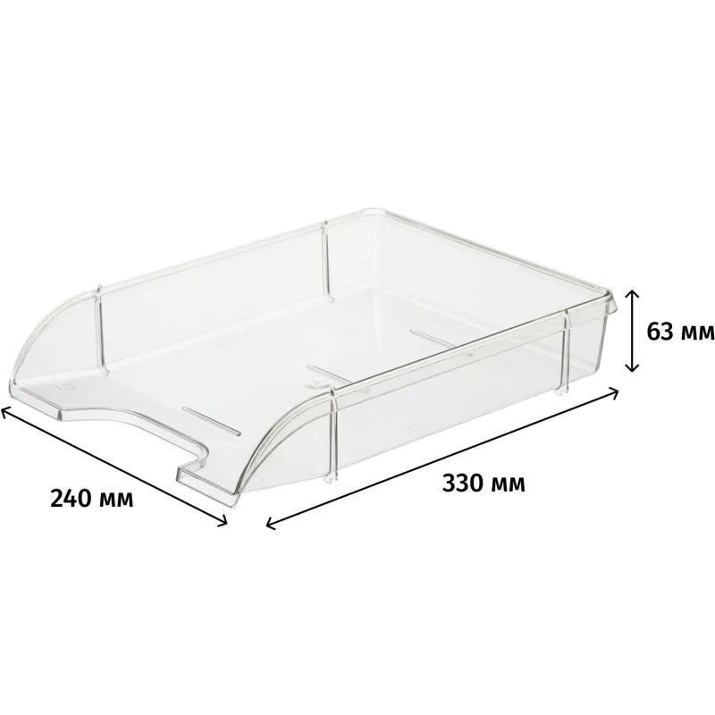 Лоток горизонтальный Attache Office горизонтальный прозрачный 16С194