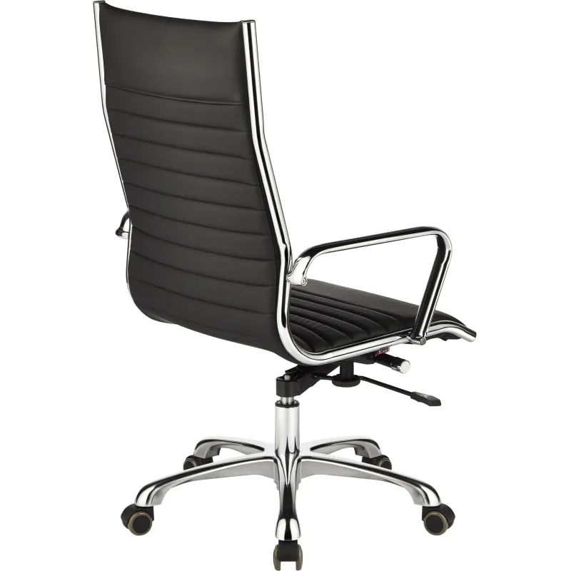 Кресло BN_Jl_Руководителя EChair-704 TL кожа черная, хром