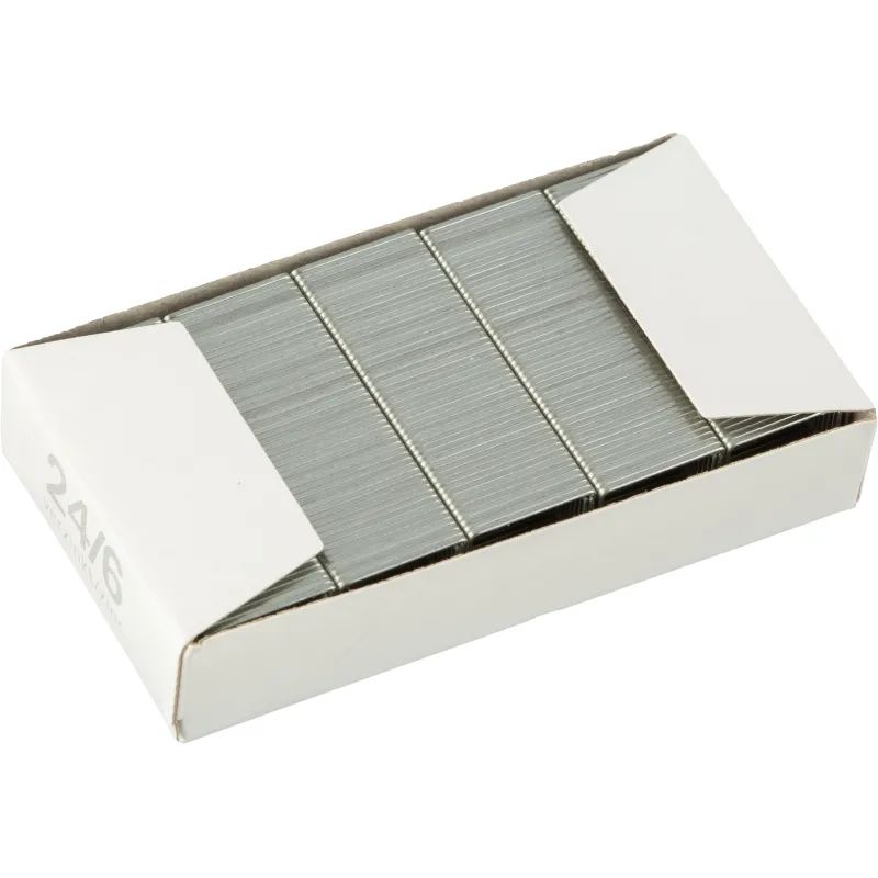 Скобы для степлера N24/6 SAX оцинкованные (2-30 лист.) 1000 шт в упаковке