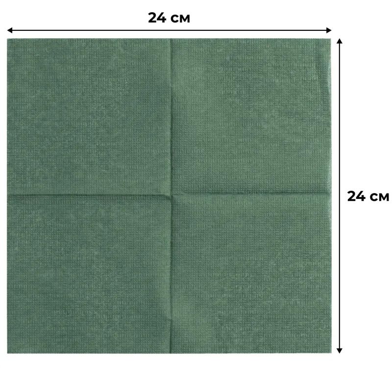 Салфетки бумажные Luscan Profi Pack 1сл24х24зеленые 400шт/уп