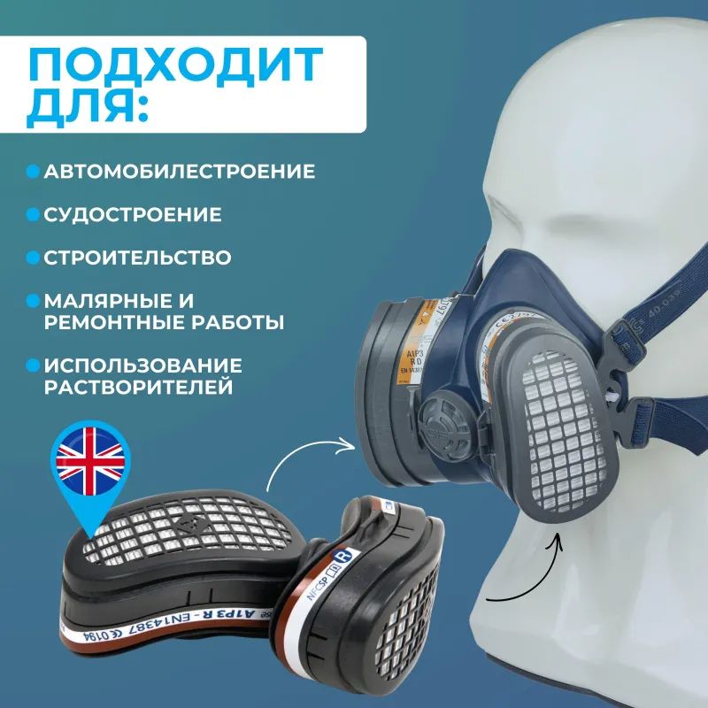 Фильтр противогазовый ELIPSE марка A1P3 2 шт/уп