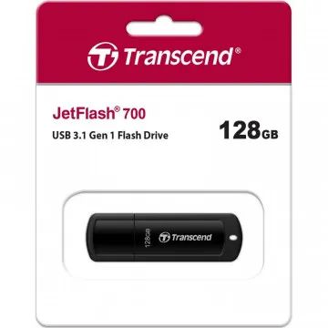 Флеш-память Transcend JetFlash 700, 128Gb, USB 3.1 G1, чер, TS128GJF700