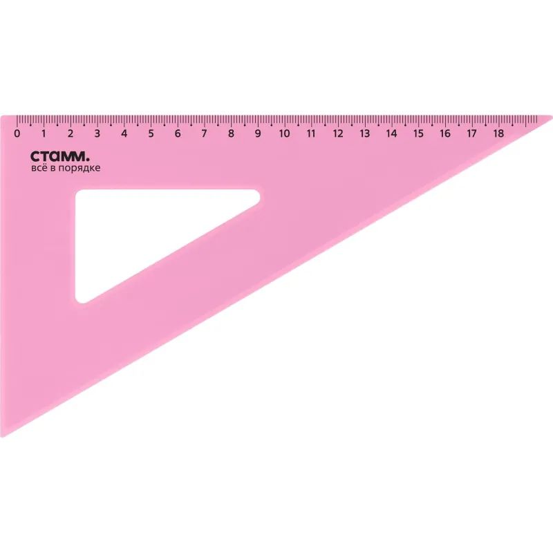 Треугольник 18 см угол 30 градусов Neon Cristal цвет ассорти ТК-47