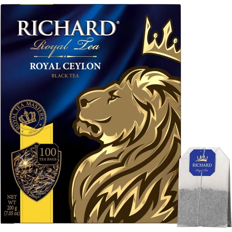 Чай Richard Royal Ceylon черный в пакетиках 2гx100шт 61066, 13936
