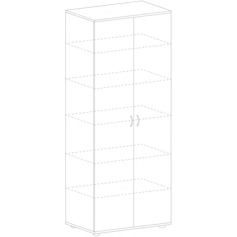 Шкаф IN Рондо закрытый высокий Ш-12 береза 804х450х2149