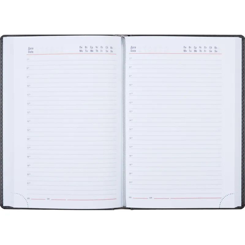 Ежедневник недатированный серый,А5,143х210мм,176л,ATTACHE Сиам