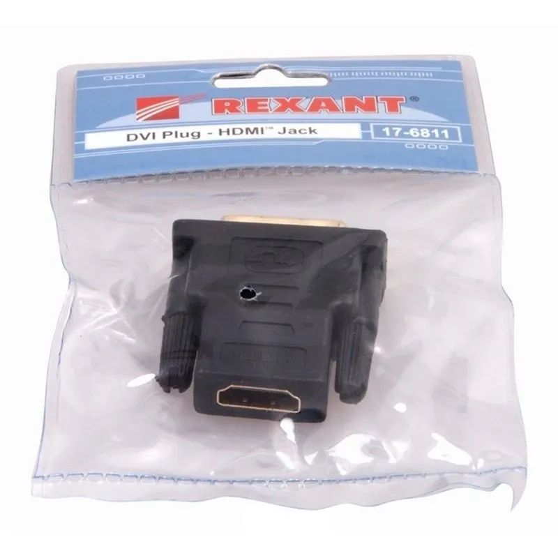 Переходник DVI - HDMI, 25M/F, поз.р, Rexant, чер, 17-6811