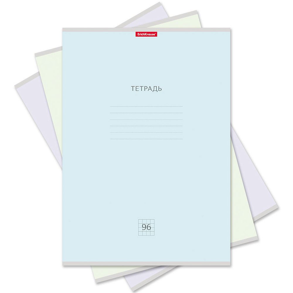 Тетрадь общая ученическая ErichKrause Классика Pastel, А4, 96 листов, клетка_MIX-PACK