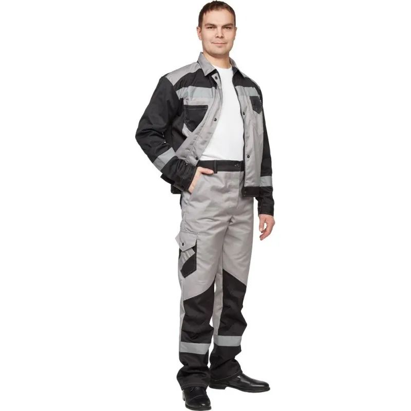 Костюм летний муж л21-КБР сер/чер (р.64-66) 182-188 (серия Л)