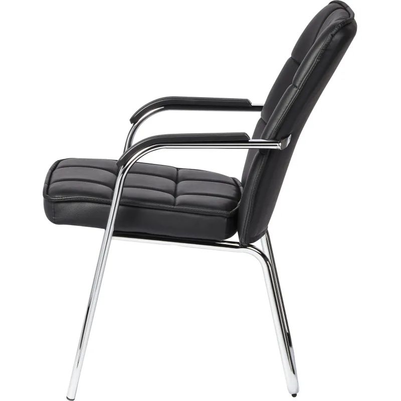 Конференц-кресло BN_TQ_Echair-810 VPU кожзам черный, хром