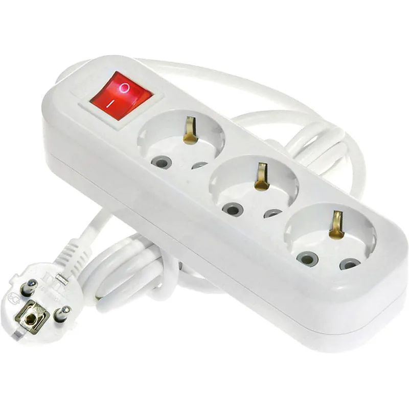 Удлинитель LUX У3-ЕВК-03 3 входа 3м с зазем. выключат., 250В, 16А