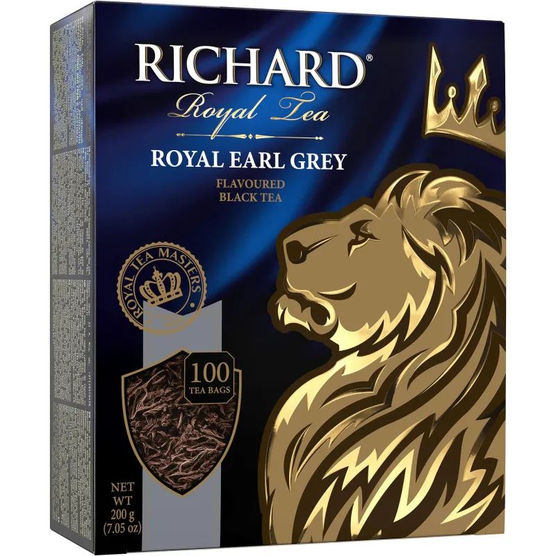 Чай Richard Royal Earl Grey черный, 100 пакетиков 13944