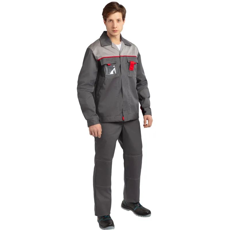 Костюм летний муж л10-КБР т-сер/св-сер(р.44-46) 182-188 (серия Л)