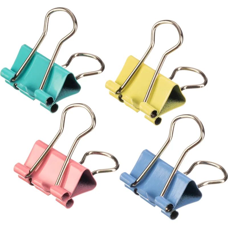 Зажимы для бумаг цветные 19мм 12шт/уп Attache, в картонной коробке