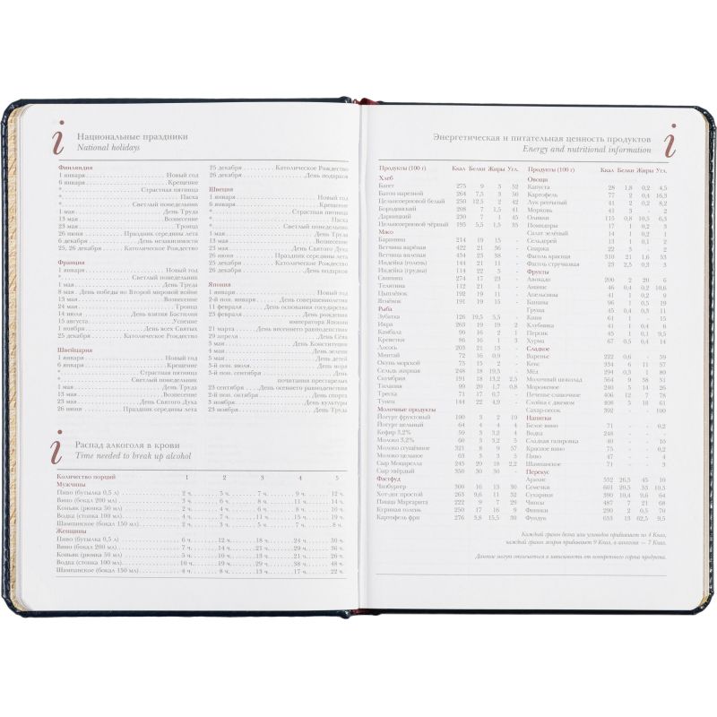 Ежедневник недатированный синий,А5,145х205мм,136л, Sidney NEBRASKA 3-128/04