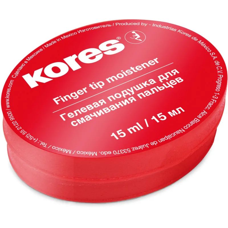 Подушка для смачивания пальцев гелевая KORES 15мл 32616