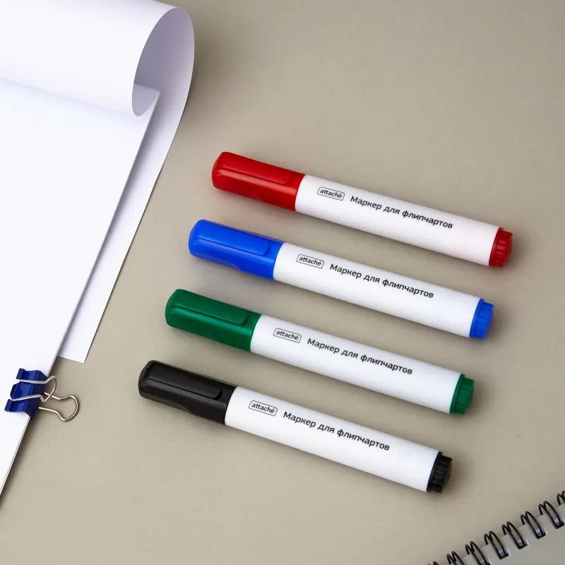 Набор маркеров для флипчартов по бумаге ATTACHE набор 4цв., 2-3мм кругл нак