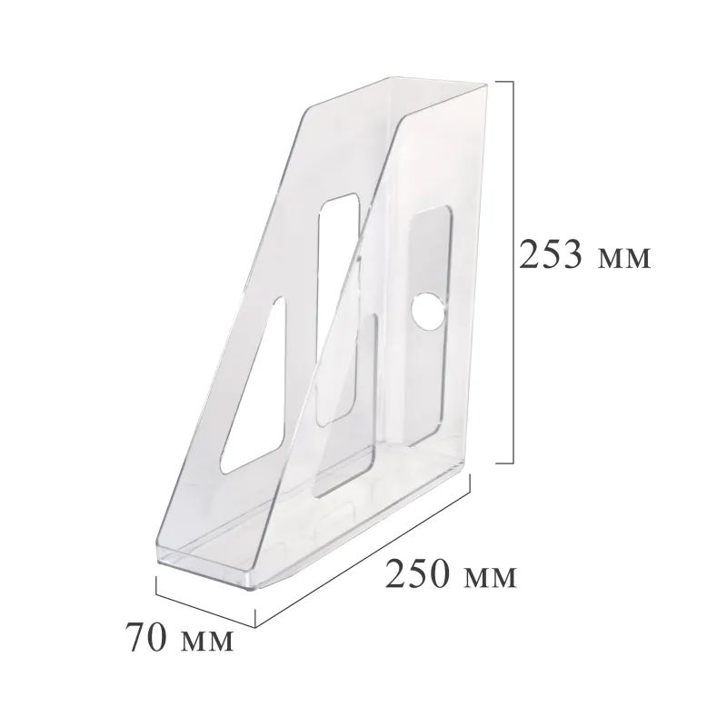 Лоток вертикальный Attache 70мм прозрачный ЛТ