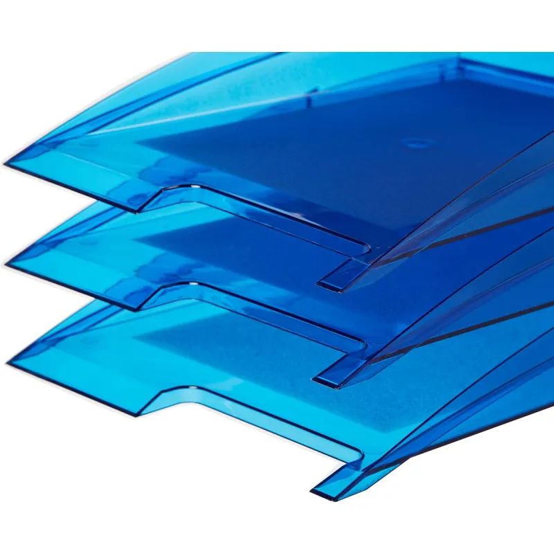 Лоток горизонтальный Attache City прозр. Синий