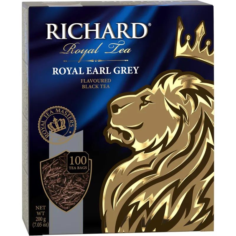 Чай Richard Royal Earl Grey черный, 100 пакетиков 13944