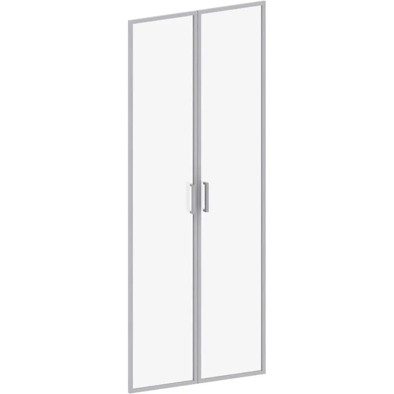 Дверь Д_САТУРН-Д высокие стекло/металлическая рама (800, 016) (2шт/уп)