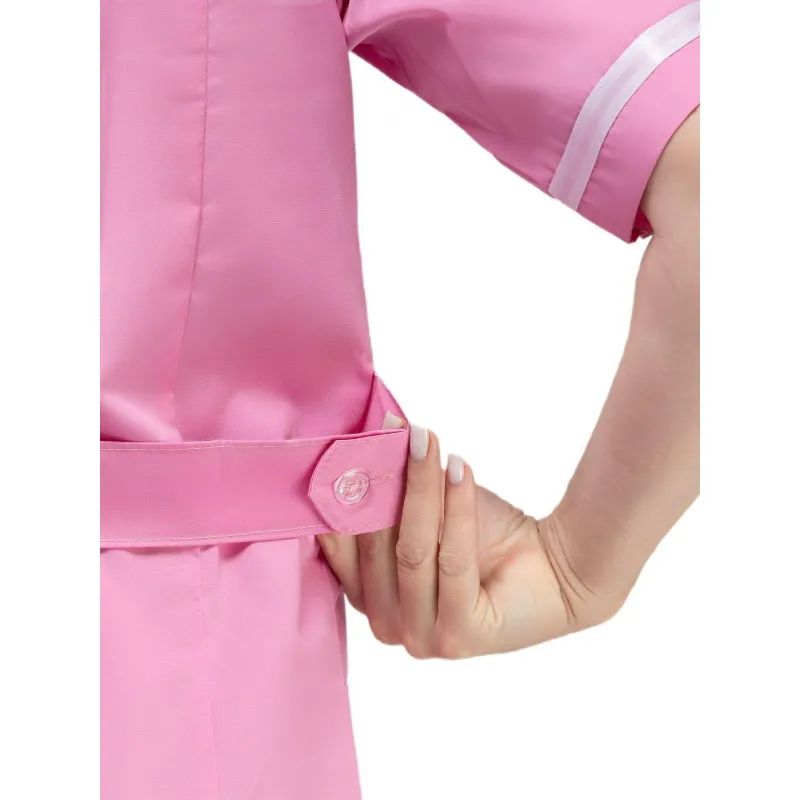 Халат для медицинского персонала м09-ХЛ розовый (р.56-58) 158-164