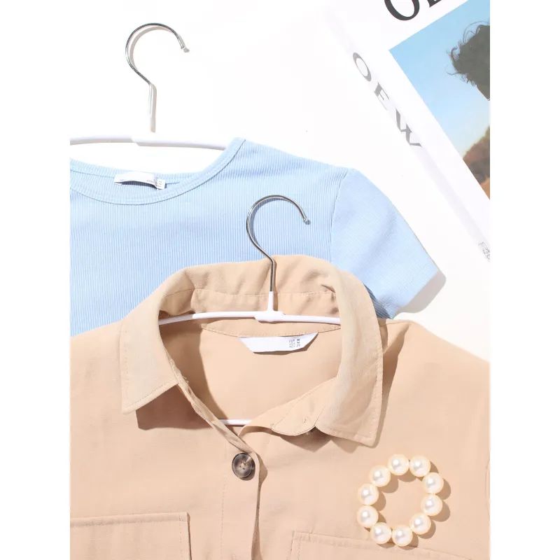 Вешалка-плечики WW_Attache MHT001/MHP048 мет,прям,пок.ПВХ,р48-50 бел.УП10шт