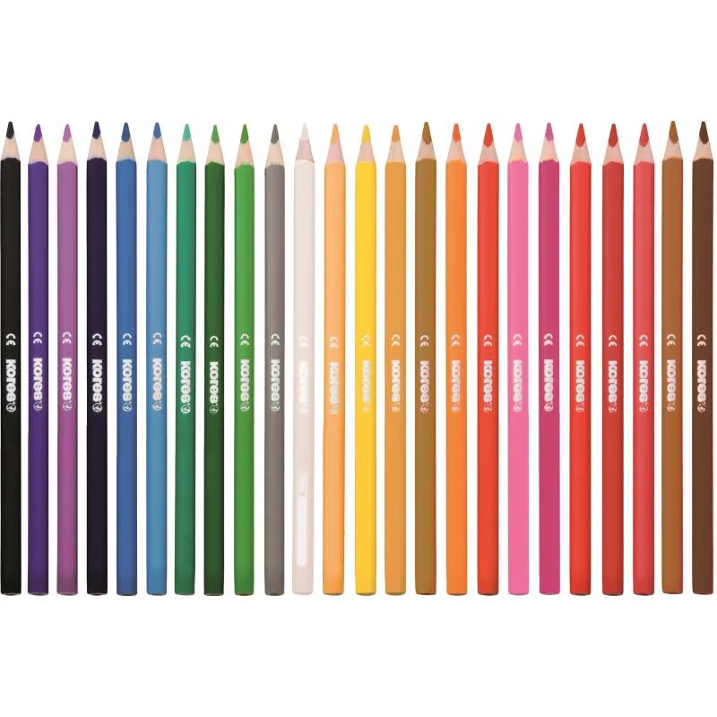 Карандаши цветные 24цв 3-гран Kores Kromas 93392