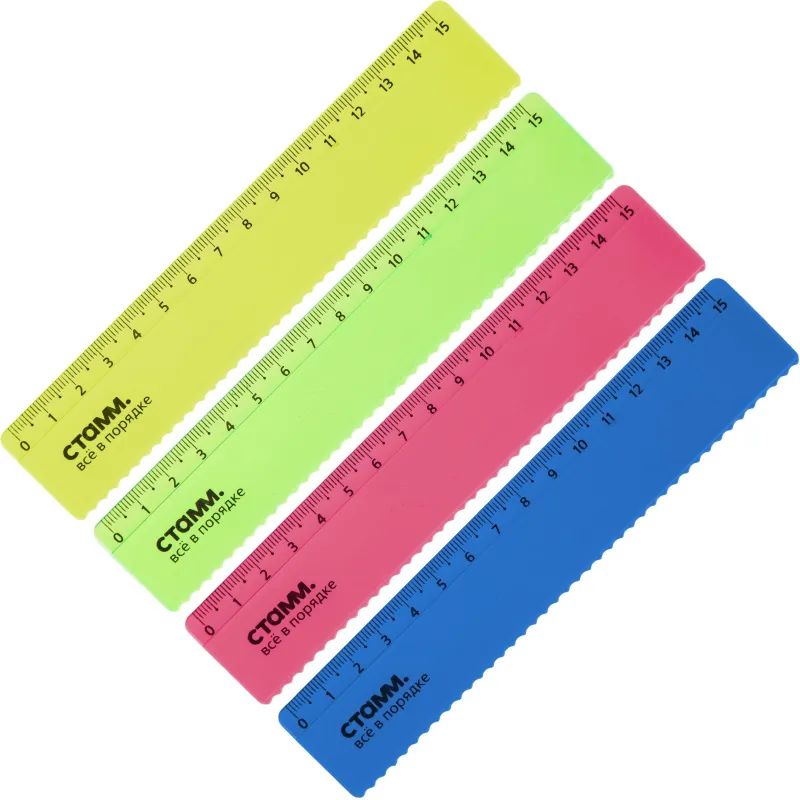 Линейка 15см с волнистым краем NEON Cristal ЛН174