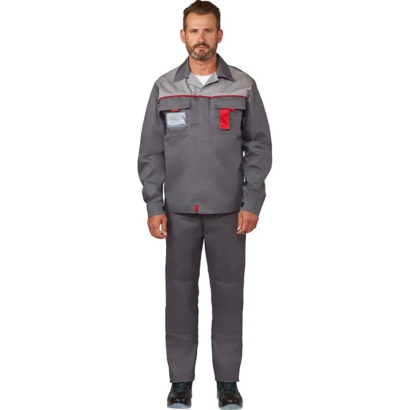 Костюм рабочий летний муж л10-КПК т-сер/св-сер(р.44-46)170-176 (серия Л)