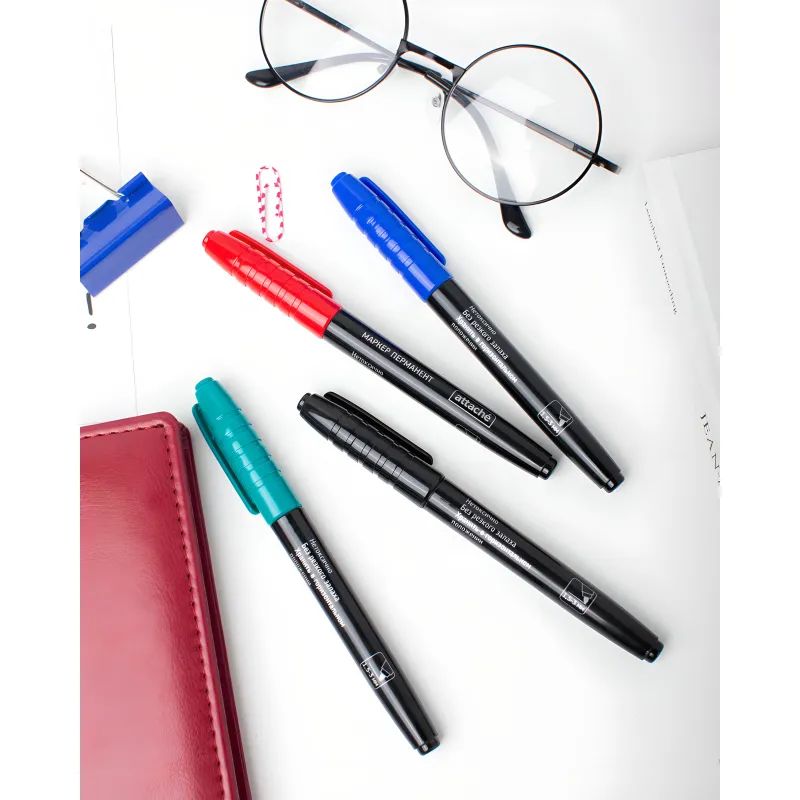 Маркер перманентный ATTACHE черный 1,5-3мм.