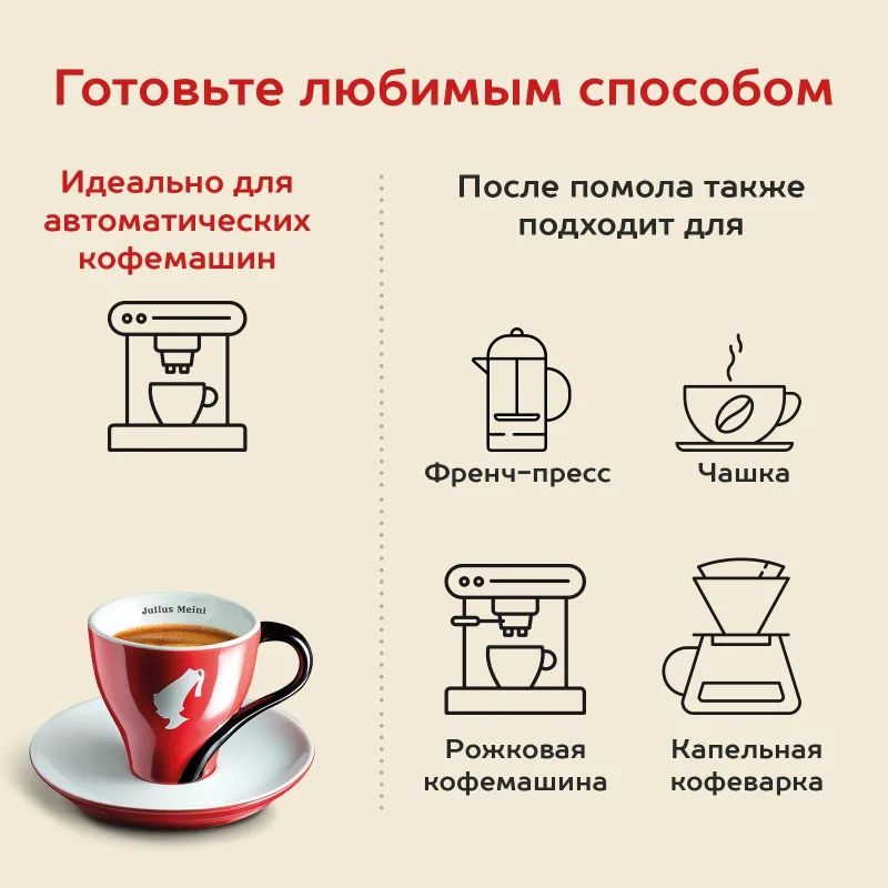 Кофе Julius Meinl Кафе Крема Премиум Коллекция в зернах, 1кг (89533)