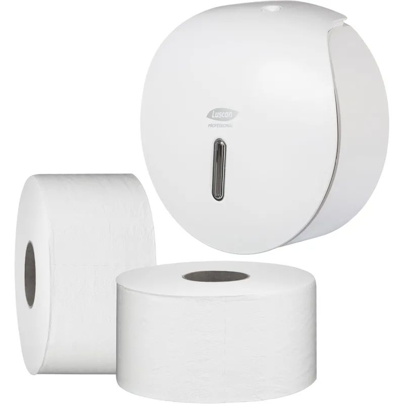 Бумага туалетная д/дисп Luscan Professional 2слбелцелвтул170м 12рул/уп
