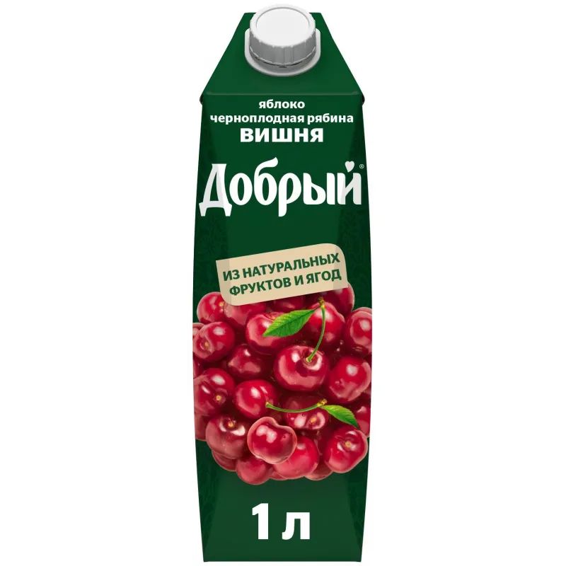 Сок Добрый яблоко-вишня-черноплодная рябина 1л. т/пак