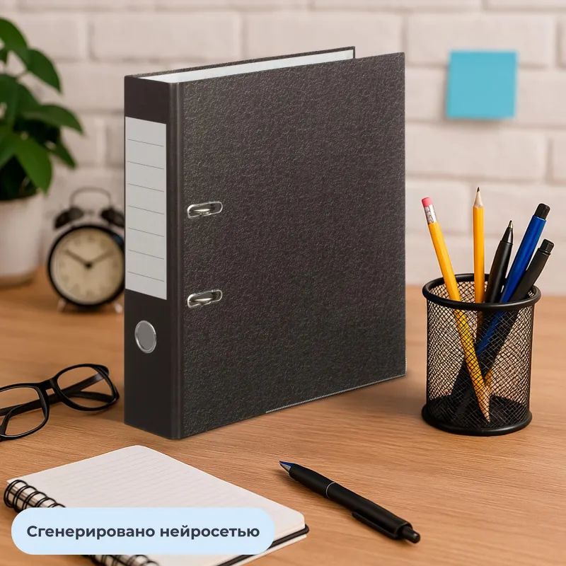 Папка-регистратор 75 мм (+/- 5 мм)с мет.уг.мрамор ч/б, в уп.10шт,бум./бум