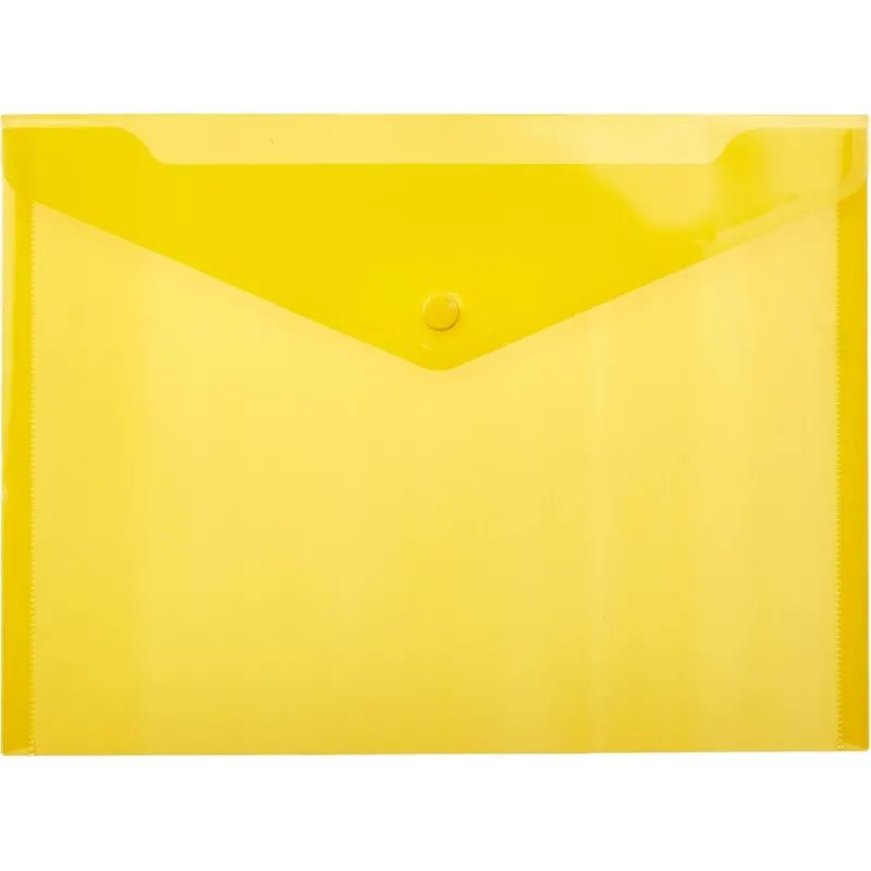 Папка-конверт на кнопке В5, 282x209мм, 180 мкм, Attache  ассорти, 10шт.уп