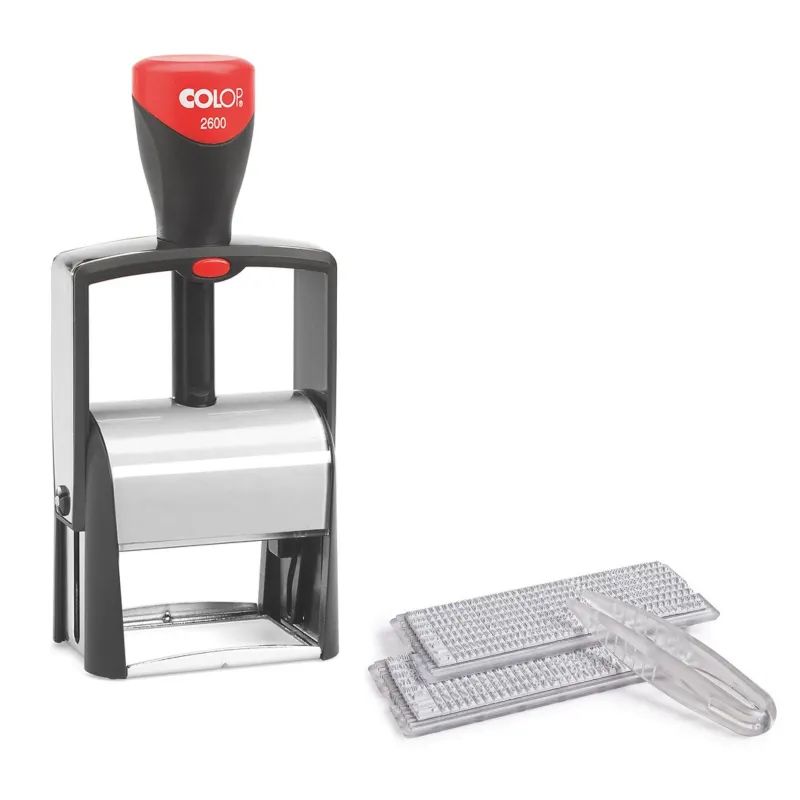 Штамп самонаборный металл. 9 строк S2600-Set 37х58мм 2 кассы Colop