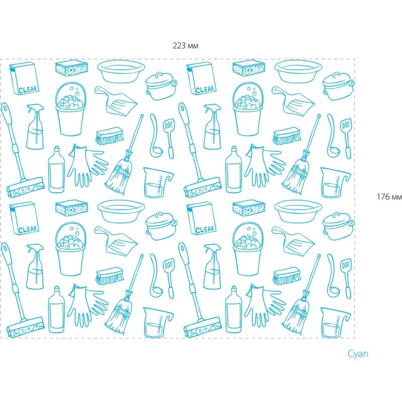 Салфетки хозяйственные Luscan спанлейс 45г/м2, 25х30см, 100л/рул