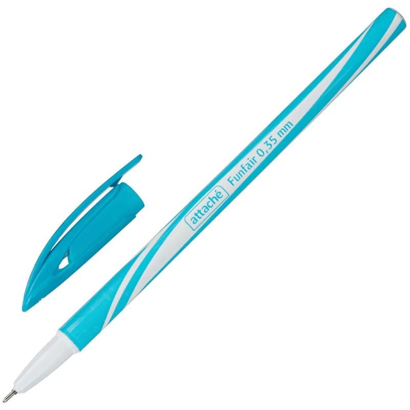 Ручка шариковая неавтомат. Attache Funfair масл,синий,ассорт