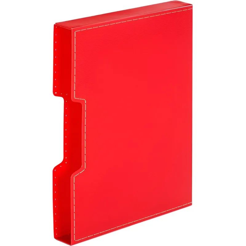 Папка файловая на 80 файлов в коробе красный